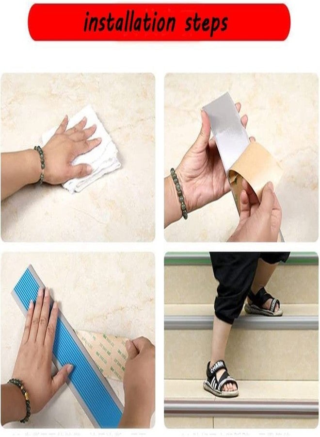 Tusig® Self-Adhesive Rubber Step Protector Edge Trim Strips,L-Shaped Corner Guard Staircase Threshold Strip,Anti Slip Tread, Used for Indoor Outdoor Tile Wood (Pack of 2, 2 Meter) - Image 3